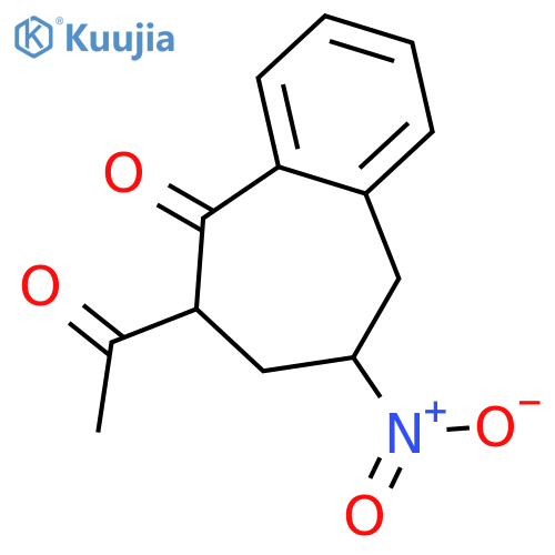 5H-Benzocyclohepten-5-one, 6-acetyl-6,7,8,9-tetrahydro-8-nitro- structure