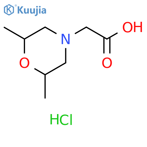 (2,6-Dimethylmorpholin-4-yl)acetic acid hydrochloride structure