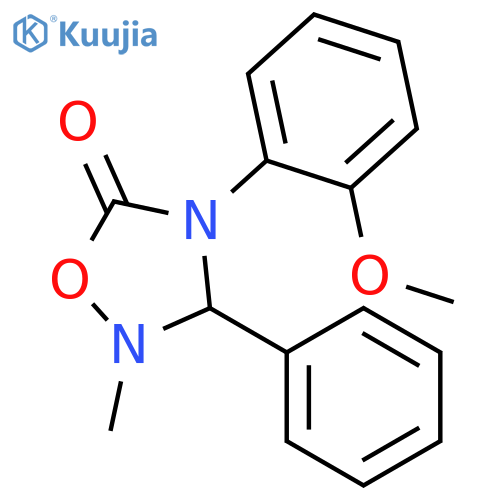 1,2,4-OXADIAZOLIDIN-5-ONE, 4-(2-METHOXYPHENYL)-2-METHYL-3-PHENYL- structure