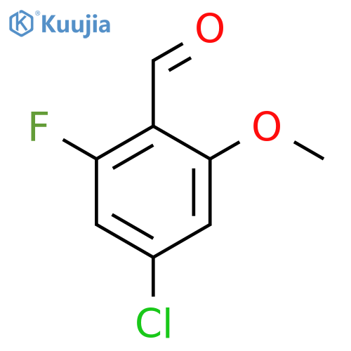 4-Chloro-2-fluoro-6-methoxybenzaldehyde structure