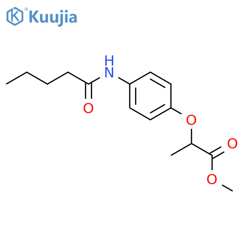 Propanoic acid, 2-[4-[(1-oxopentyl)amino]phenoxy]-, methyl ester structure