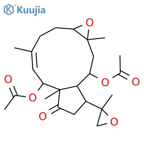 7,8-Epoxy-3,18-dolabelladiene-2,10,14-triol; (2α,3E,7α,8β,10α,14α)-form, 18R,19-Epoxide, 14-ketone, 2,10-di-Ac structure