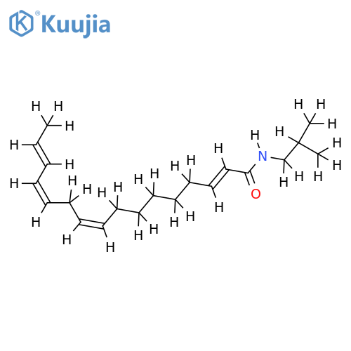 hexadeca-2E,9Z,12Z,14E-tetraenoic acid isobutylamide structure