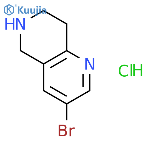 3-Bromo-5,6,7,8-Tetrahydro-1,6-Naphthyridine Hydrochloride structure