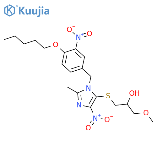 2-Propanol,1-methoxy-3-[[2-methyl-4-nitro-1-[[3-nitro-4-(pentyloxy)phenyl]methyl]-1H-imidazol-5-yl]thio]- structure