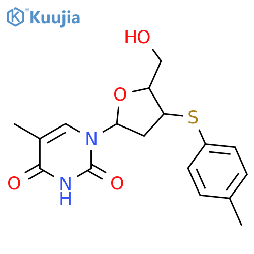 Thymidine,3'-S-(4-methylphenyl)-3'-thio- (9CI) structure