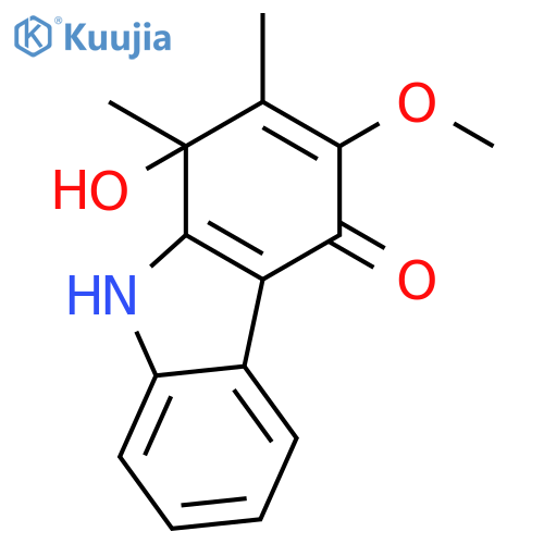 4H-Carbazol-4-one,1,9-dihydro-1-hydroxy-3-methoxy-1,2-dimethyl- structure