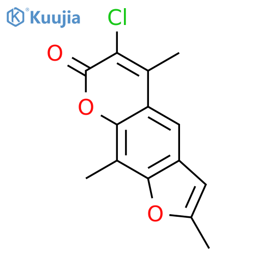 7H-Furo[3,2-g][1]benzopyran-7-one, 6-chloro-2,5,9-trimethyl- structure