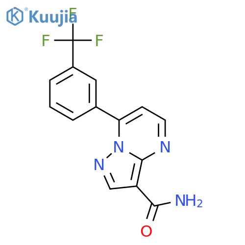 7-3-(Trifluoromethyl)phenylpyrazolo1,5-a-pyrimidine-3-carboxamide structure