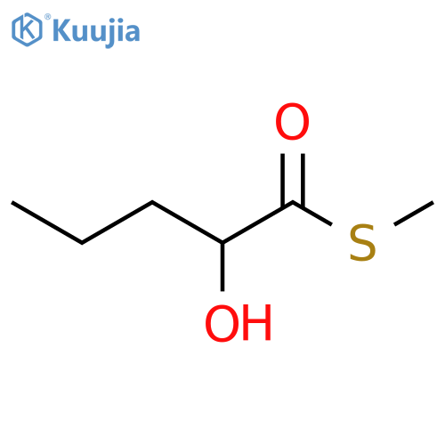 Pentanethioic acid, 2-hydroxy-, S-methyl ester structure