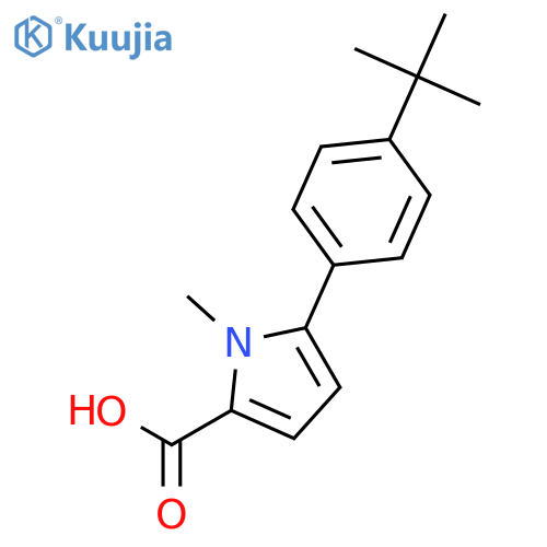 1H-Pyrrole-2-carboxylic acid, 5-[4-(1,1-dimethylethyl)phenyl]-1-methyl- structure