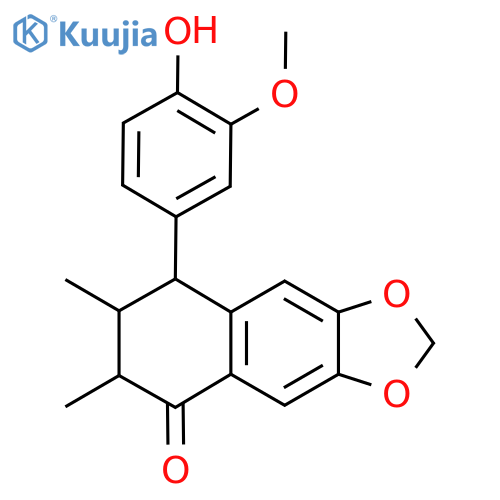 8-(4-Hydroxy-3-methoxyphenyl)-6,7-dimethyl-7,8-dihydro-6H-benzo[f][1,3]benzodioxol-5-one structure