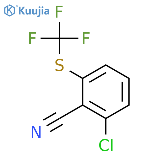 2-CHLORO-6-(TRIFLUOROMETHYLTHIO)BENZONITRILE structure