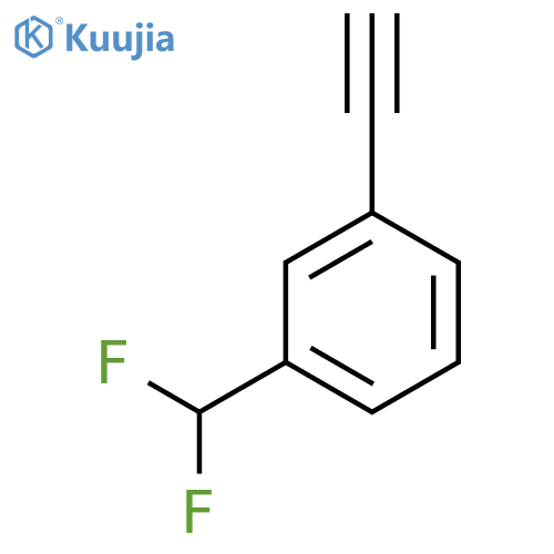 1-(difluoromethyl)-3-ethynylbenzene structure