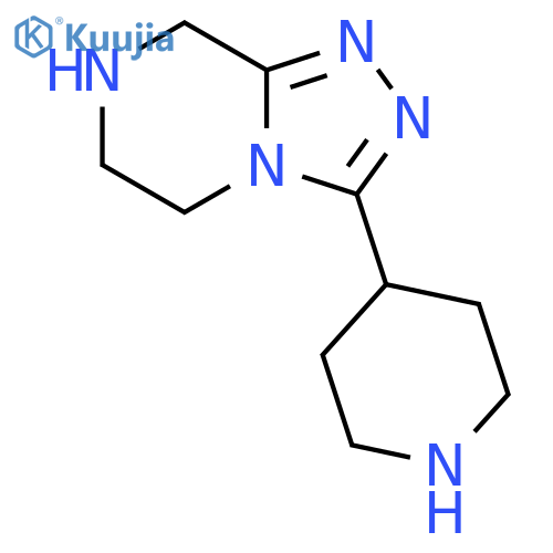 1,2,4-Triazolo[4,3-a]pyrazine, 5,6,7,8-tetrahydro-3-(4-piperidinyl)- structure