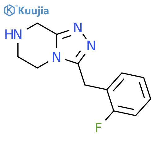 3-(2-Fluorophenyl)methyl-5H,6H,7H,8H-1,2,4triazolo4,3-apyrazine structure