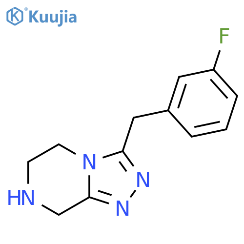 3-(3-Fluorophenyl)methyl-5H,6H,7H,8H-1,2,4triazolo4,3-apyrazine structure