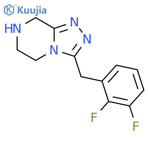 3-(2,3-difluorophenyl)methyl-5H,6H,7H,8H-1,2,4triazolo4,3-apyrazine structure