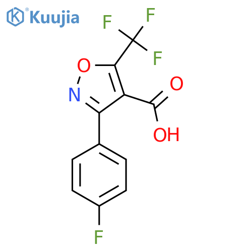 5-(Trifluoromethyl)-3-(4-fluorophenyl)isoxazole-4-carboxylic acid structure