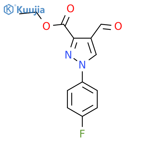 Ethyl 1-(4-fluorophenyl)-4-formyl-1H-pyrazole-3-carboxylate structure