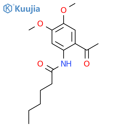 Hexanamide, N-(2-acetyl-4,5-dimethoxyphenyl)- structure