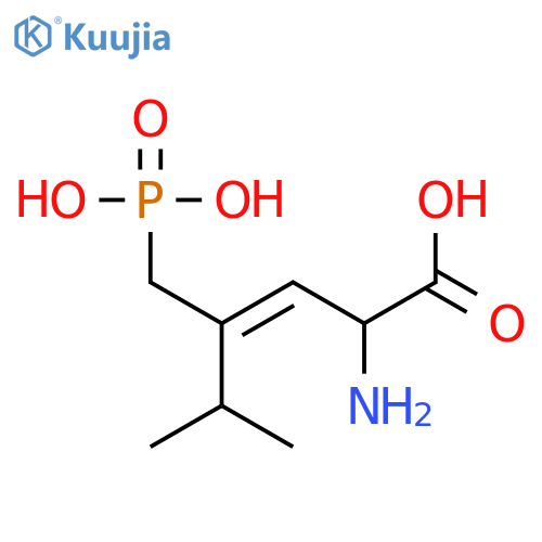 3-Hexenoic acid, 2-amino-5-methyl-4-(phosphonomethyl)-, (E)- structure