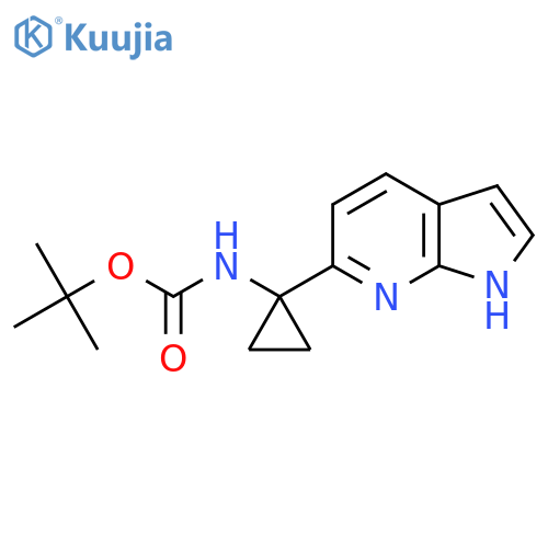 Tert-butyl (1-(1H-pyrrolo[2,3-B]pyridin-6-YL)cyclopropyl)carbamate structure