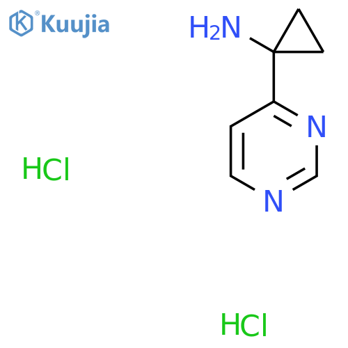 1-(Pyrimidin-4-yl)cyclopropan-1-amine dihydrochloride structure