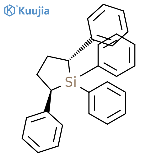 Silacyclopentane, 1,1,2,5-tetraphenyl-, trans-(±)- structure
