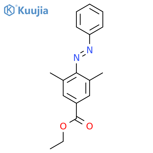 Benzoic acid, 3,5-dimethyl-4-(phenylazo)-, ethyl ester structure