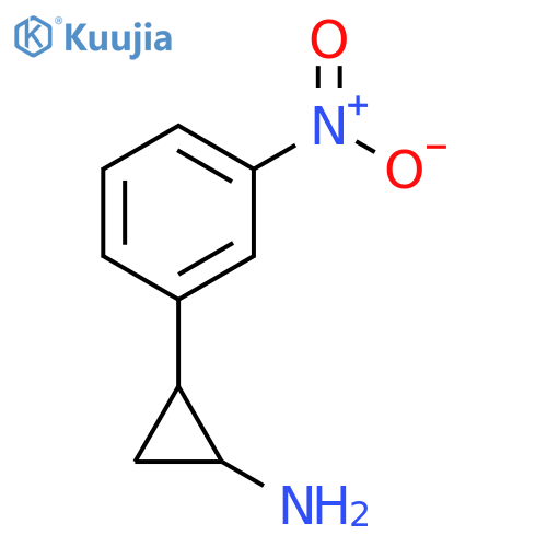 rac-(1R,2S)-2-(3-nitrophenyl)cyclopropan-1-amine structure