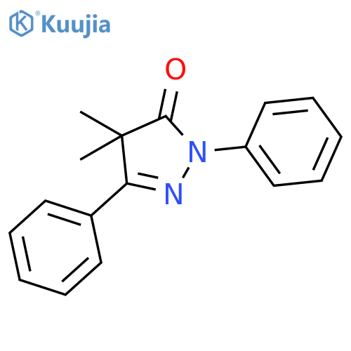 3H-Pyrazol-3-one, 2,4-dihydro-4,4-dimethyl-2,5-diphenyl- structure
