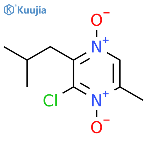 Pyrazine, 3-chloro-5-methyl-2-(2-methylpropyl)-, 1,4-dioxide structure