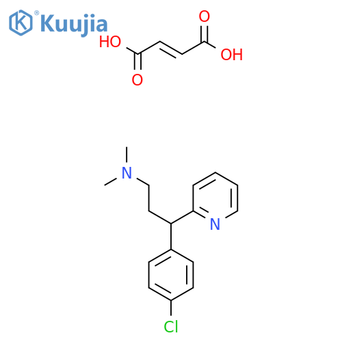3-(4-chlorophenyl)-3-(pyridin-2-yl)propyldimethylamine, but-2-enedioic acid structure
