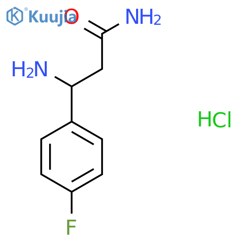 3-amino-3-(4-fluorophenyl)propanamide hydrochloride structure