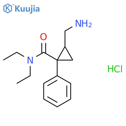 2-(Aminomethyl)-N,N-diethyl-1-phenylcyclopropanecarboxamide hydrochloride structure