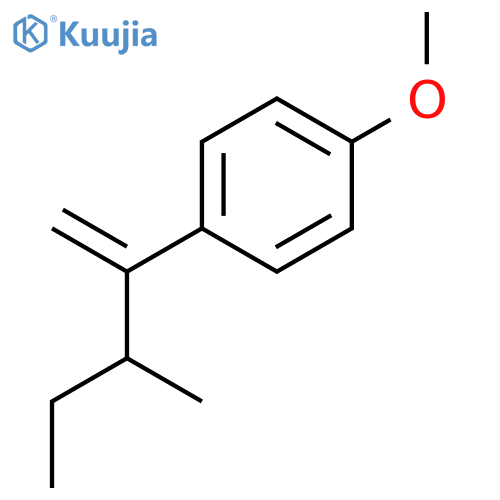 Benzene, 1-methoxy-4-(2-methyl-1-methylenebutyl)- structure