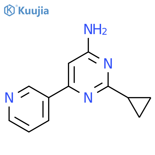 2-Cyclopropyl-6-(pyridin-3-yl)pyrimidin-4-amine structure