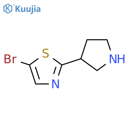 5-bromo-2-(pyrrolidin-3-yl)-1,3-thiazole structure