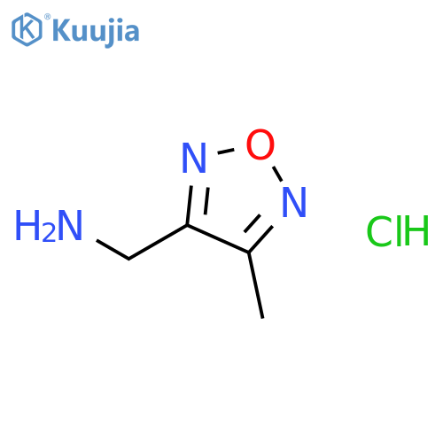 1-(4-methyl-1,2,5-oxadiazol-3-yl)methanamine hydrochloride structure