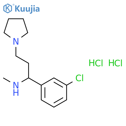 1-Pyrrolidin-3-(3'-chlorophenyl)-3-methylamine-propane dihydrochloride structure