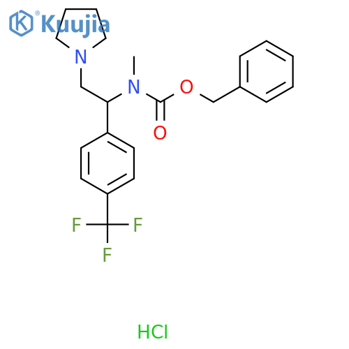 1-Pyrrolidin-2-(4'-trifluoromethylphenyl)-2-(N-Cbz-N-methyl)amino-ethane HCl structure