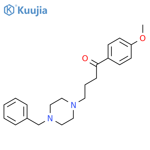 1-Butanone, 1-(4-methoxyphenyl)-4-[4-(phenylmethyl)-1-piperazinyl]- structure
