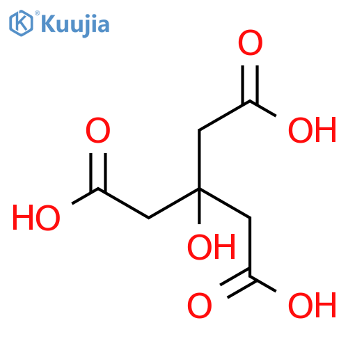 3-(carboxymethyl)-3-hydroxypentanedioic acid structure