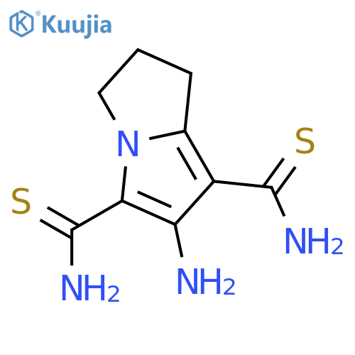 1H-Pyrrolizine-5,7-dicarbothioamide, 6-amino-2,3-dihydro- structure