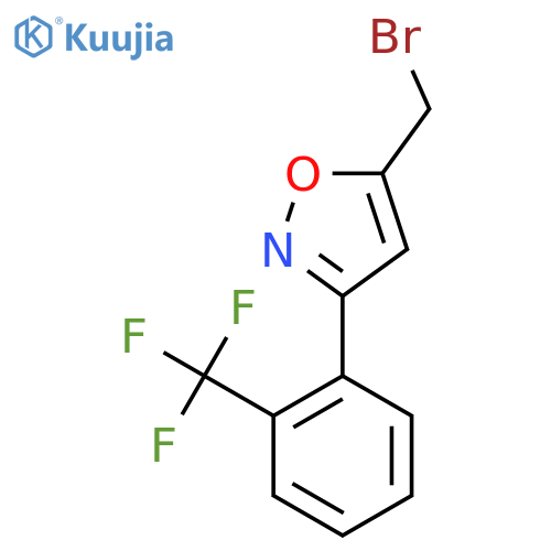 Isoxazole, 5-(bromomethyl)-3-[2-(trifluoromethyl)phenyl]- structure