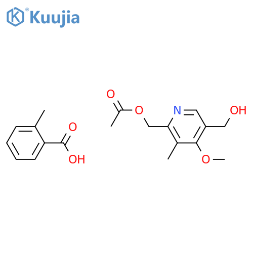 6-Acetoxymethyl-4-methoxy-5-methyl-3-pyridylmethanol o-Toluate structure