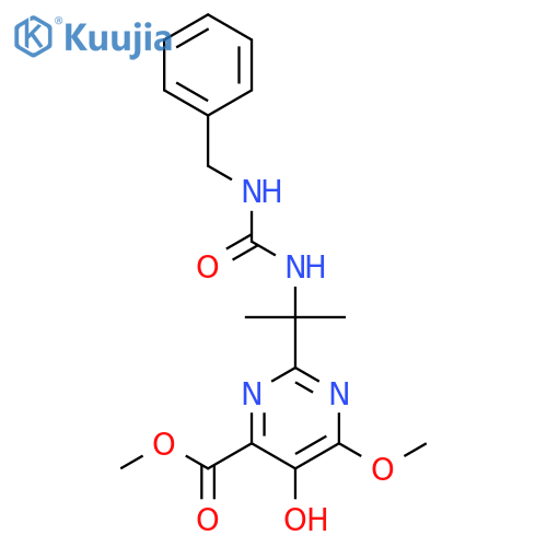 5-Hydroxy-2-1-methyl-1-benzylcarbamoylaminoethyl-6-methoxypyrimidine-4-carboxylic Acid Methyl Ester structure