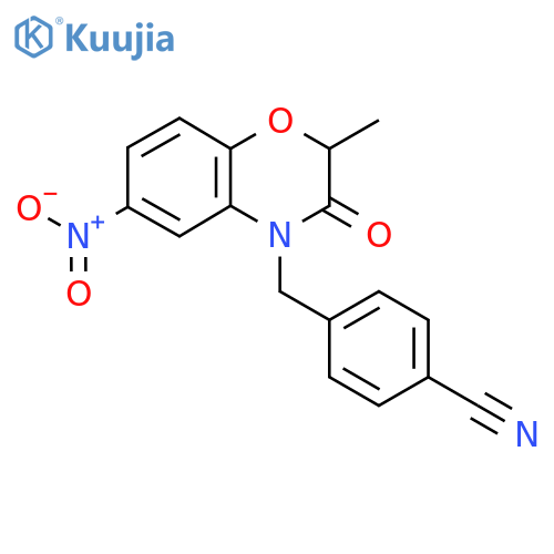 4-((2,3-Dihydro-2-methyl-6-nitro-3-oxobenzob1,4oxazin-4-yl)methyl)benzonitrile structure