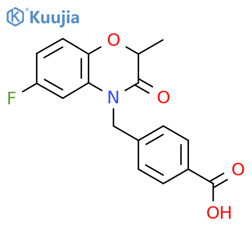 4-((6-Fluoro-2,3-dihydro-2-methyl-3-oxobenzob1,4oxazin-4-yl)methyl)benzoic Acid structure